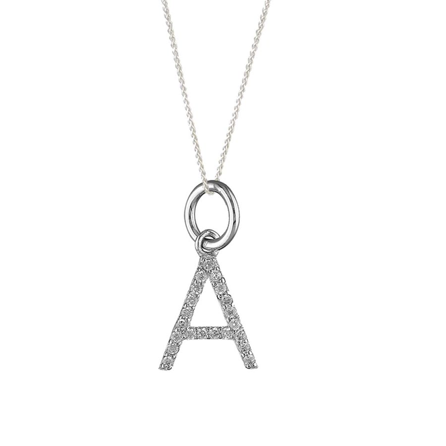 Sterling silver initial necklace donated by Wongs the Jewellers as an auction lot